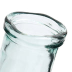 Vase en verre recyclé vert aqua col ondulé – H28 cm