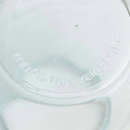 Vase ovale en verre recyclé transparent bleu – H23 cm