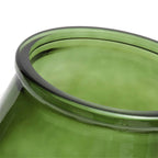 Vase décoratif en verre recyclé vert H35 cm