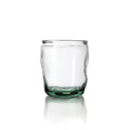 Verre cylindrique bleu en verre recyclé – H10,5 cm