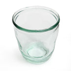 Verre en verre recyclé – Teinte bleue ondulée