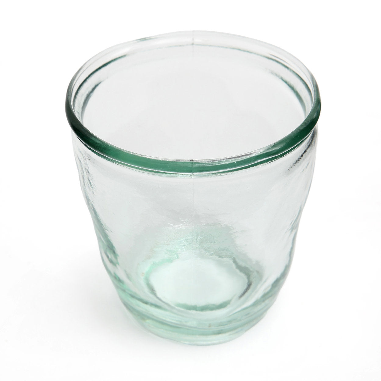Verre en verre recyclé – Teinte bleue ondulée