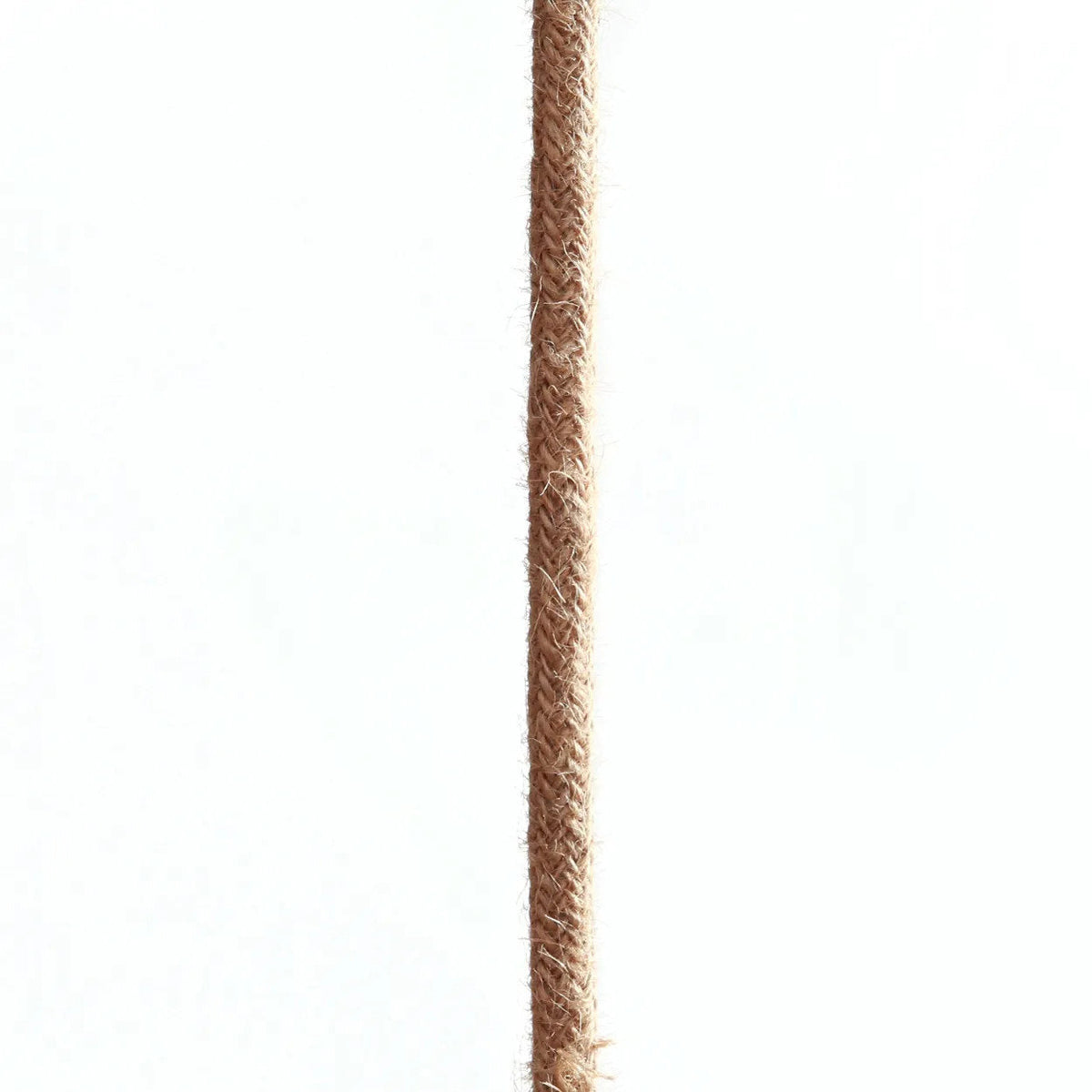 Câble suspension en métal noir et cordon en jute naturel