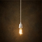 Suspension blanche à base ronde en câble tressé – L250 cm