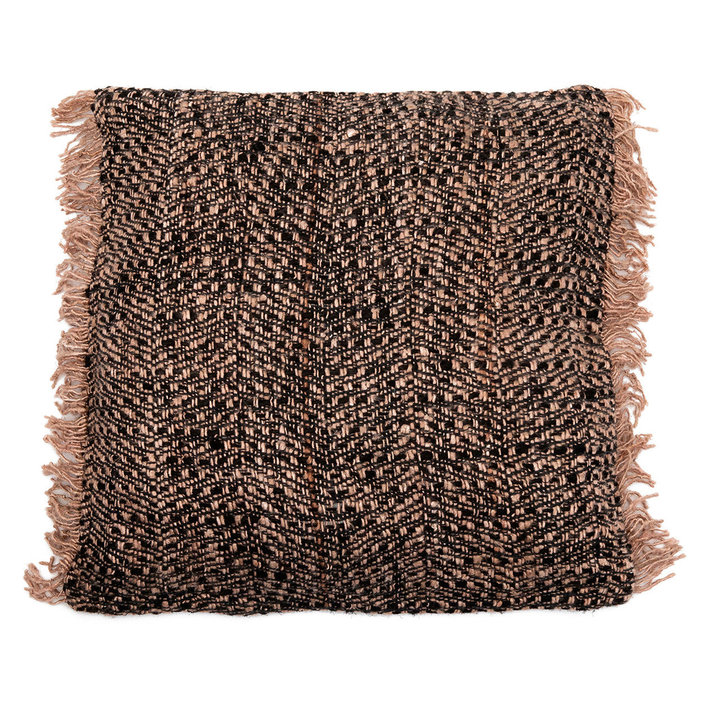 Housse de coussin noir cuivre en coton - 60x60 cm