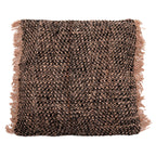 Housse de coussin noir cuivre en coton - 60x60 cm