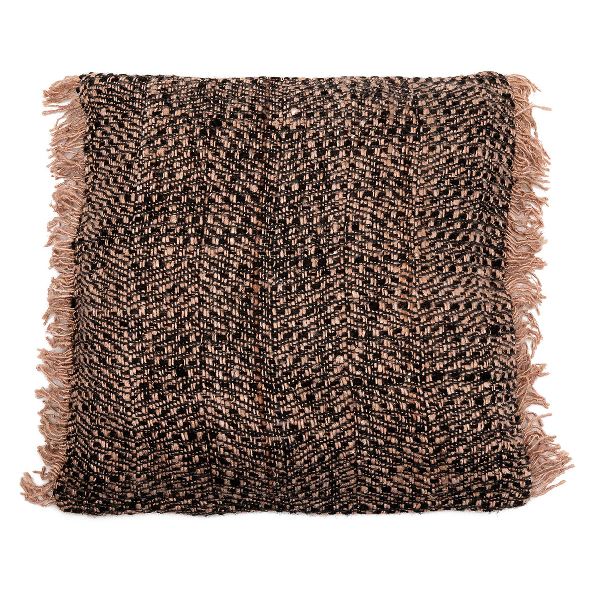 Housse de coussin noir cuivre en coton - 60x60 cm