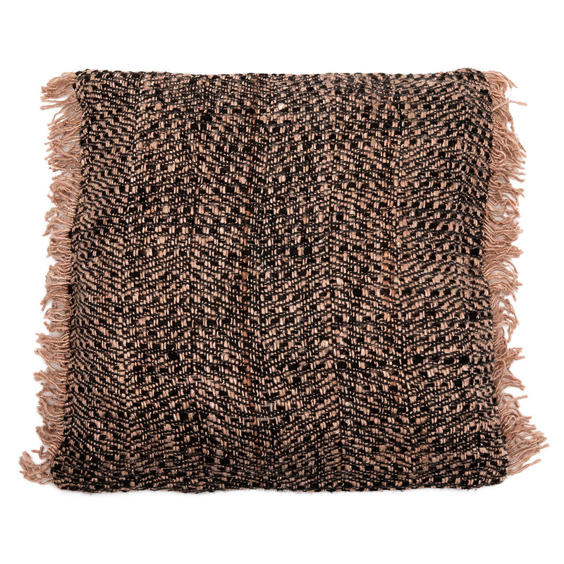 Housse de coussin noir cuivre en coton - 60x60 cm