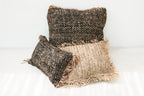 Housse de coussin noir cuivre en coton - 60x60 cm