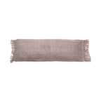 Housse de coussin rectangulaire coton gris perle - 35x100 cm