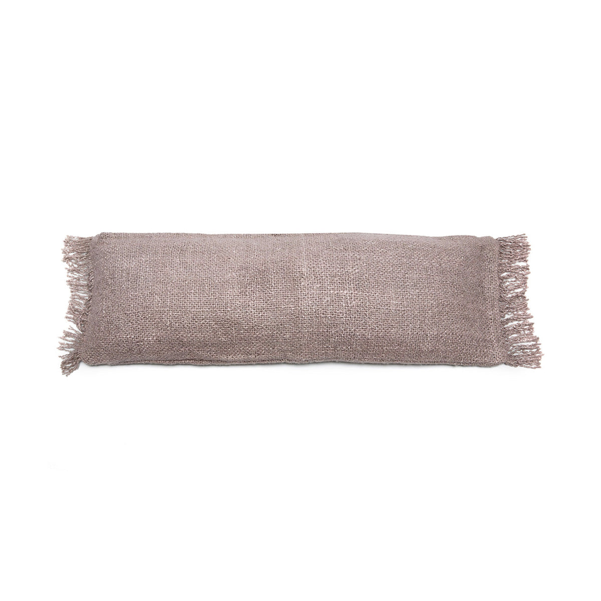 Housse de coussin rectangulaire coton gris perle - 35x100 cm