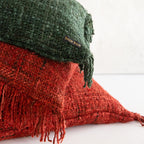 Housse de coussin rouge cerise en coton - 60x60 cm