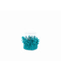 Photophore en coton tricoté – Aqua tressé – H11 cm