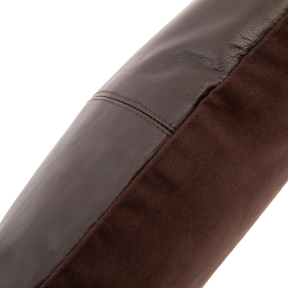 Housse de coussin en cuir marron - 40x40 cm