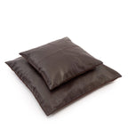 Housse de coussin en cuir marron - 40x40 cm