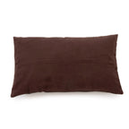 Housse coussin cuir marron  avec coutures décoratives - 30x50 cm