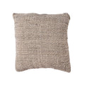 Housse de coussin en lin texturé noir naturel quadrillé 50x50 cm