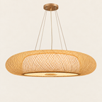 Suspension en Bambou Tressé style Balinais HALO – Ø 50 cm.