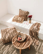 Table basse en bois massif de Munggur naturel 70x70 cm
