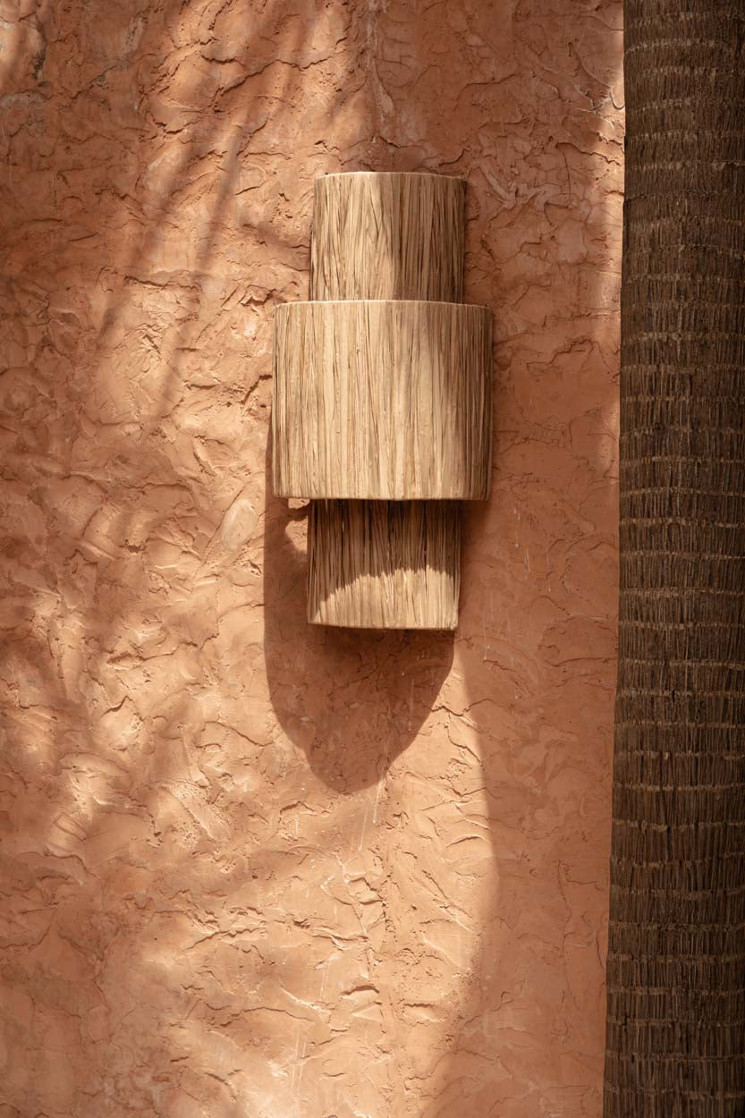 Applique murale en sisal naturel 60 cm fait main