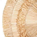 Suspension murale ronde en sisal naturel avec franges concentriques – Ø60 cm