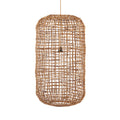 Suspension cylindrique en feuille de bananier tressée naturelle – Ø50 cm