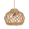 Suspension en feuille de bananier ajourée naturelle – Ø35 cm