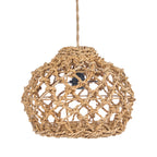 Suspension en feuille de bananier ajourée naturelle – Ø35 cm