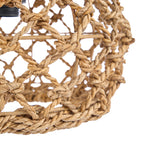 Suspension en feuille de bananier ajourée naturelle – Ø35 cm