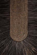 Décoration murale en fibres naturelles noires 87x74 cm