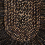 Décoration murale en fibres naturelles noires 87x74 cm