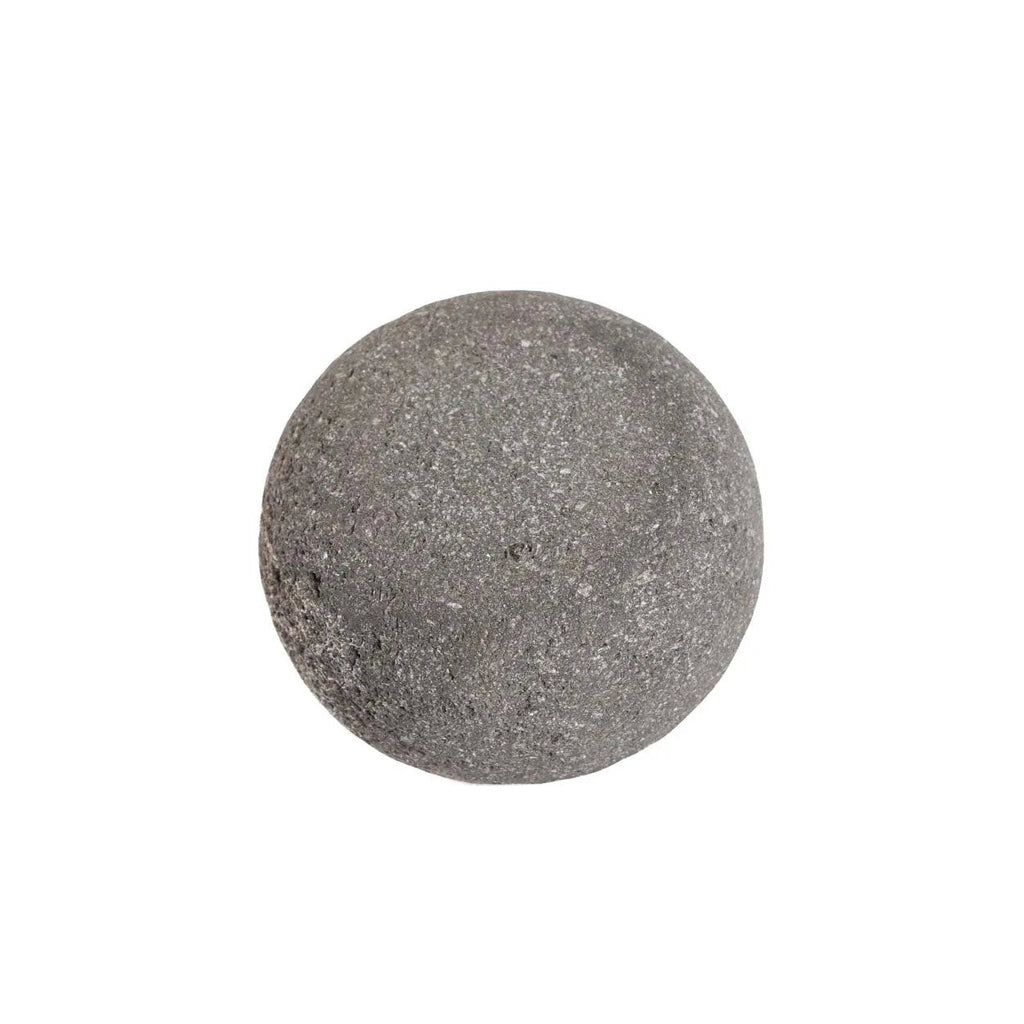 Bol à sel en pierre de lave gris granité forme galet