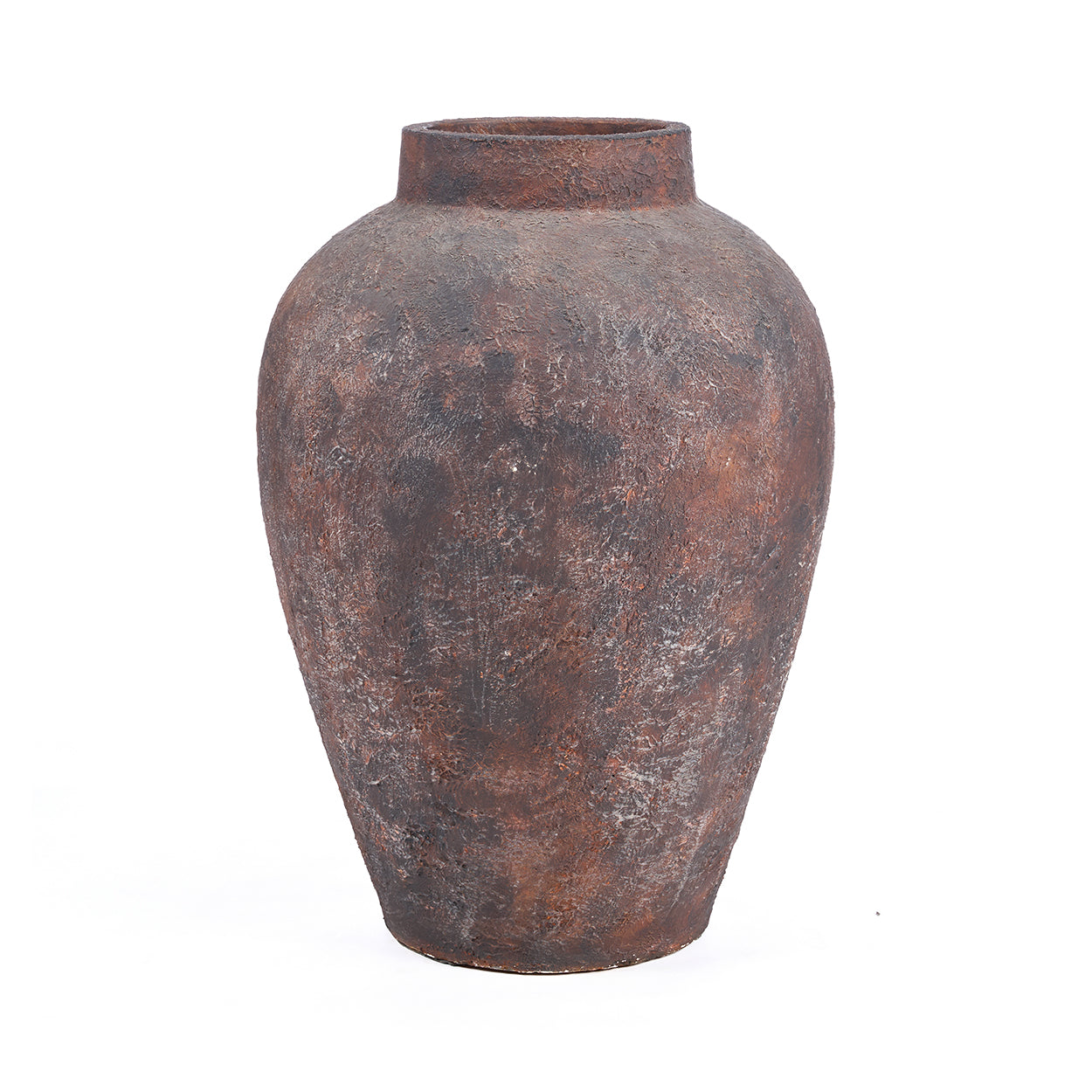 Vase amphore en terracotta patinée bordeaux – H70 cm - XXL