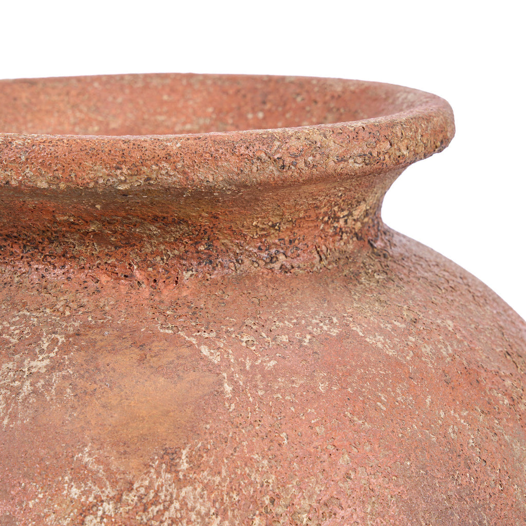 Vase déco terre cuite ovale rustique salon – H50 cm