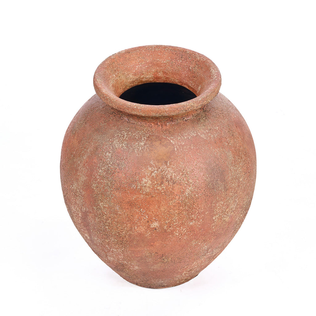 Vase déco terre cuite ovale rustique salon – H50 cm