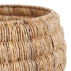 Panier rond en feuille de bananier naturel 58x37 cm
