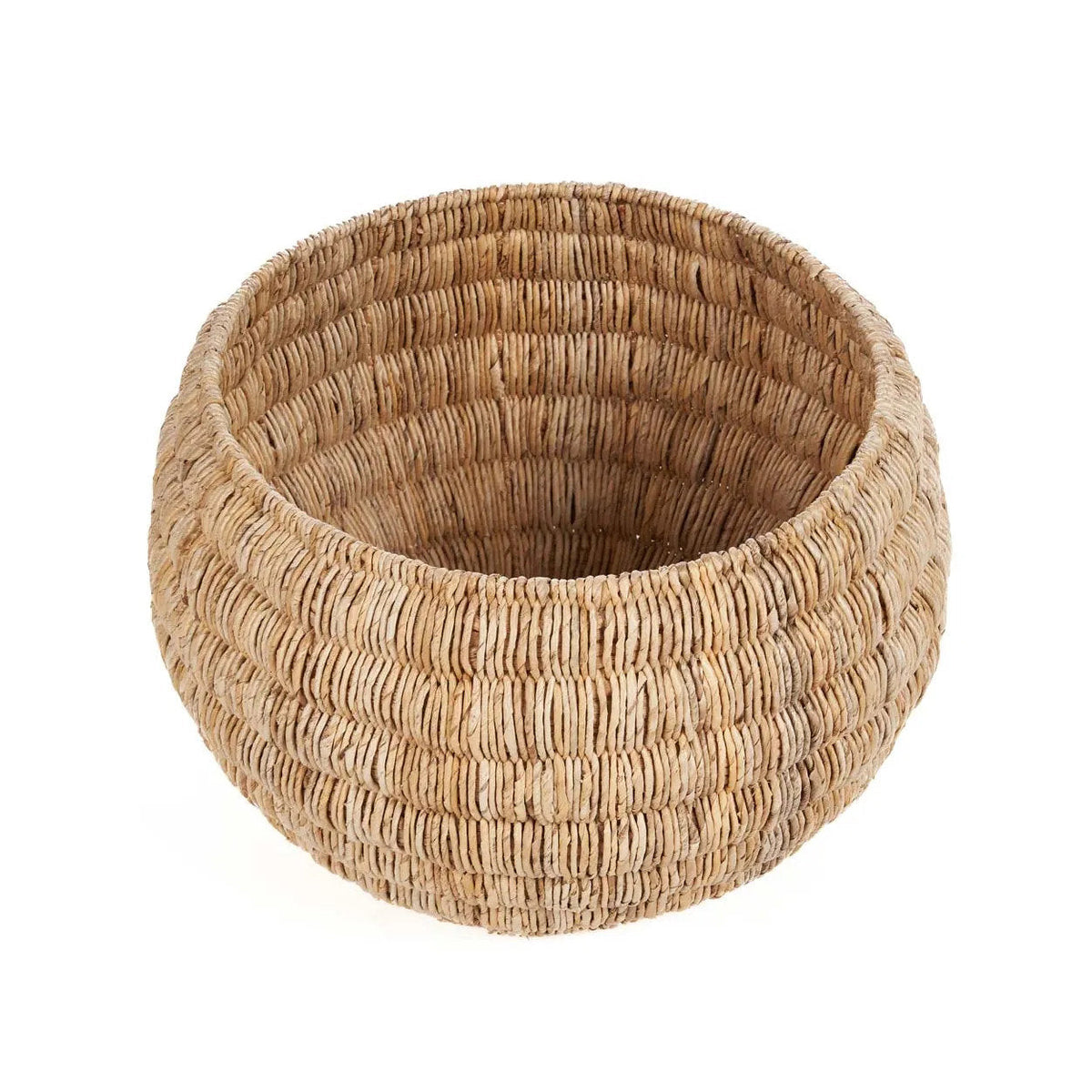 Panier rond en feuille de bananier naturel 58x37 cm