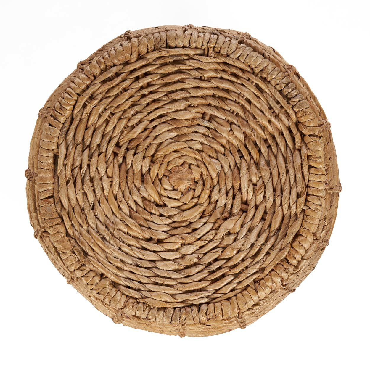 Tabouret en feuilles de bananier ajouré couleur miel – H45 cm