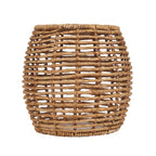 Tabouret en feuilles de bananier ajouré couleur miel – H45 cm