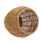 Tabouret en feuilles de bananier ajouré couleur miel – H45 cm
