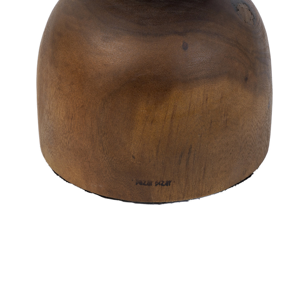 Tabouret en bois suar massif forme sablier finition miel – H45 cm