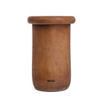 Tabouret cylindrique en bois de suar naturel à bord arrondi – H45 cm