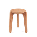Table d'appoint ronde en teck recyclé – Naturel – Ø40 cm