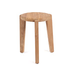Table d'appoint ronde en teck recyclé – Naturel – Ø40 cm