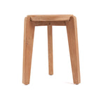 Table d'appoint ronde en teck recyclé – Naturel – Ø40 cm