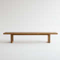 Banc en teck recyclé finition naturelle pieds ajourés – 280x110 cm