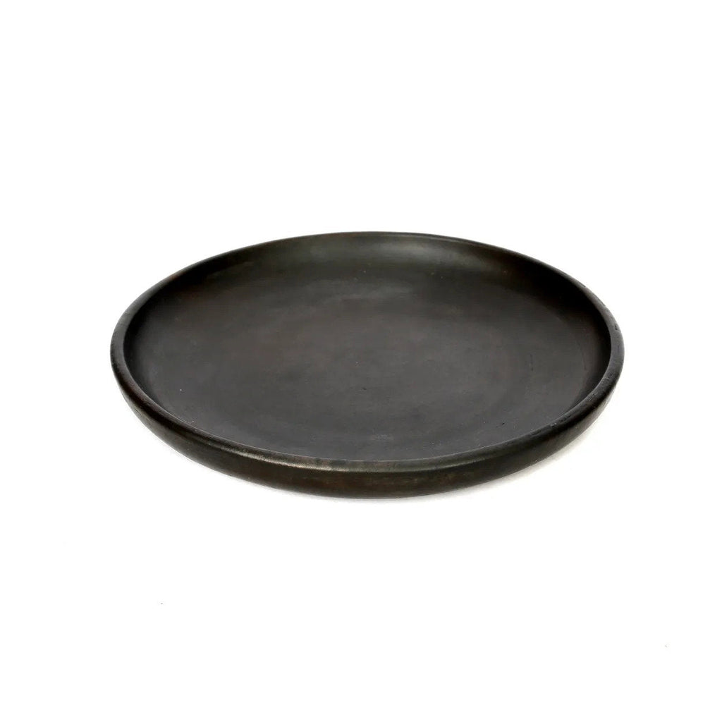 Assiette en terre cuite noire brûlée – Ø20 cm