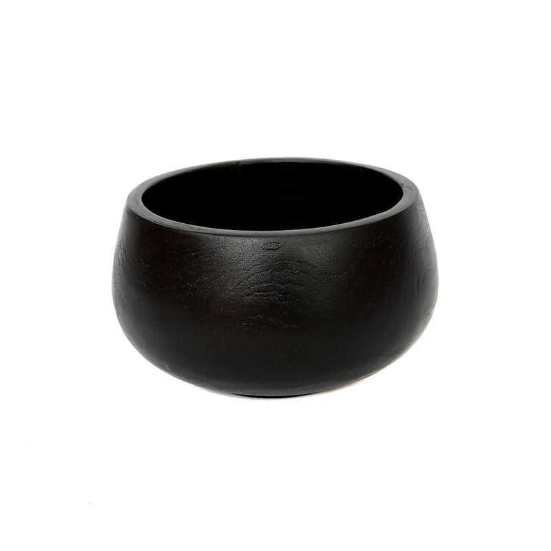 Bol en teck noir 15 cm fait main
