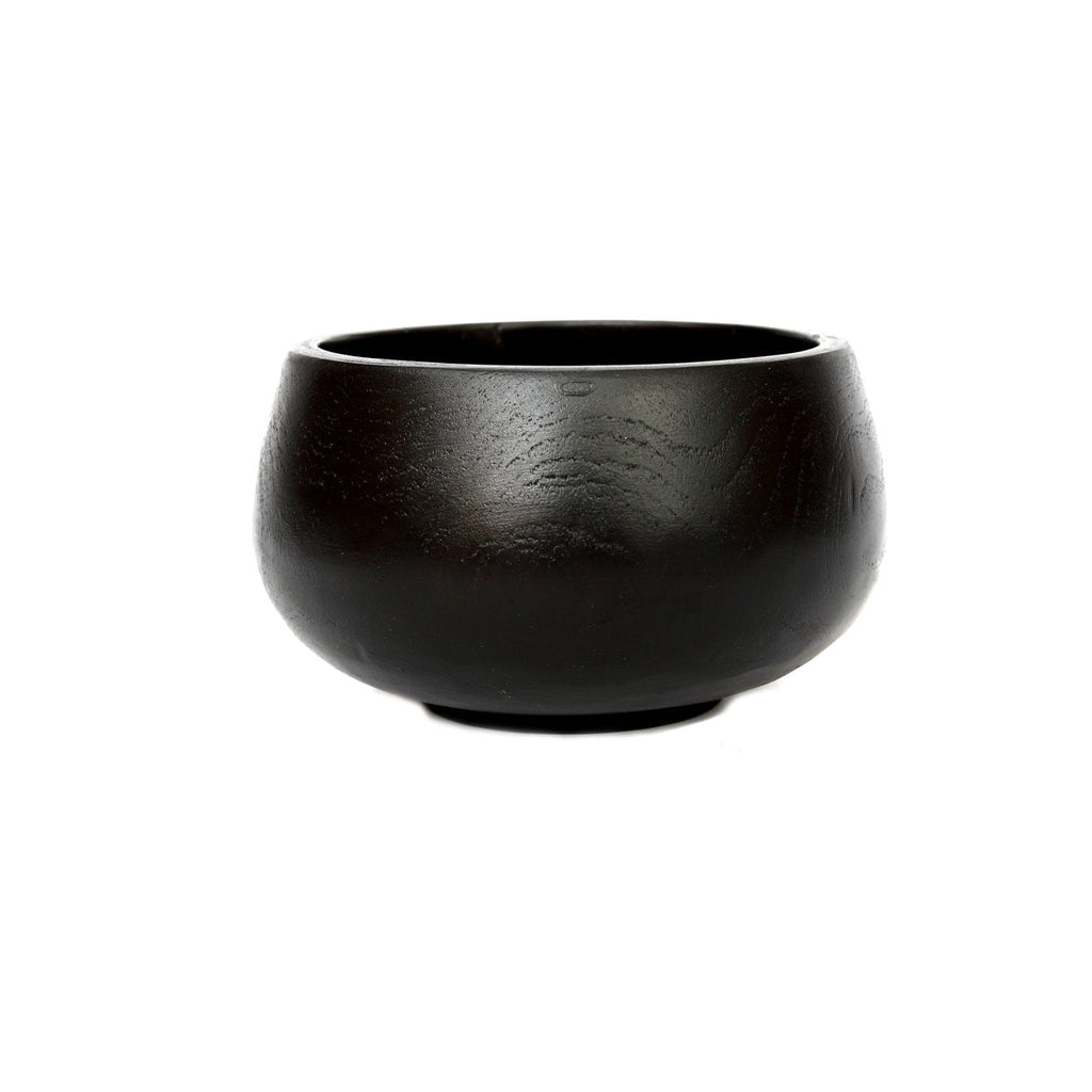 Bol en teck noir 15 cm fait main