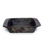 Plat de cuisson rectangulaire en métal noir effet brûlé – 37x28 cm